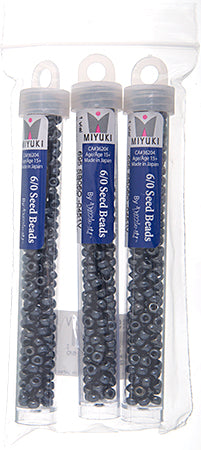 Miyuki Seed Beads Gunmetal - 22g Vials