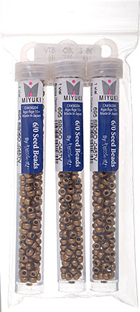 Miyuki Seed Beads Bronze Opaque Metallic - 22g Vials