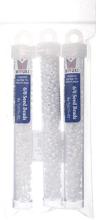 Miyuki Seed Beads Ceylon White Pearl - 22g Vials
