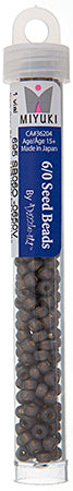 Miyuki Seed Beads Dark Grey Dyed Alabaster Silver Lined - 22g Vials