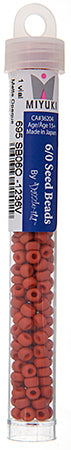 Miyuki Seed Bead 6/0 Opaque Terracotta Matte - 22g Vials