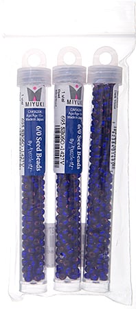 Miyuki Seed Beads Dark Violet Silver lined Dyed - 22g Vials