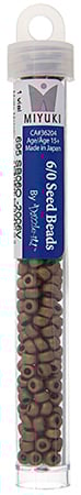 Miyuki Seed Beads Dark Bronze Matte Metallic - 22g Vials