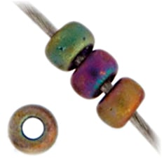 Miyuki Seed Beads Green Pink Opaque AB Metallic Matt Luster - 22g Vials