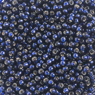 Miyuki Seed Bead Duracoat Silver Lined Navy Blue Dyed 250g