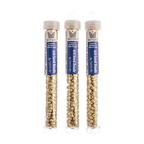 Miyuki Seed Beads Frosted Glazed/Rainbow Pearl Matte AB - 22g Vials