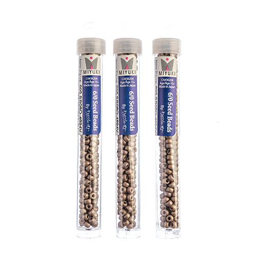 Miyuki Seed Beads Frosted Glazed/Rainbow Light Rose Matte AB - 22g Vials