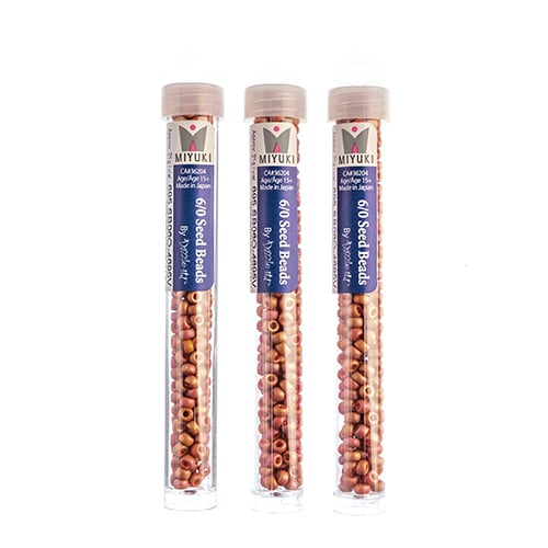 Miyuki Seed Beads Frosted Glazed/Rainbow Pink Fuchsia Matte AB - 22g Vials