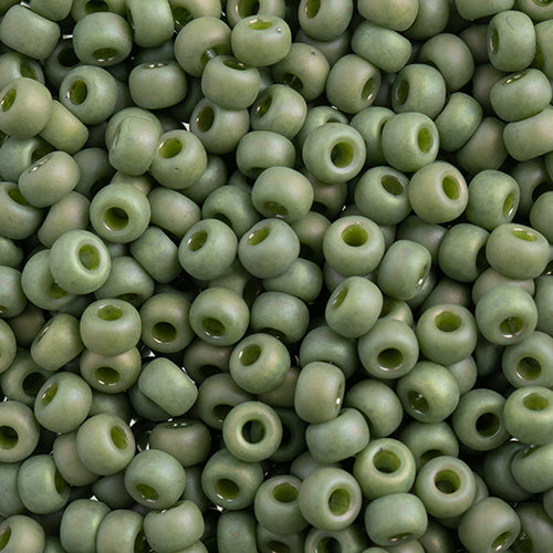 Miyuki Seed Beads Frosted Glazed/Rainbow Green Shamrock Matte AB - 22g Vials