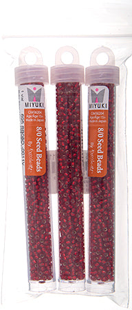 Miyuki Seed Beads Ruby Silver Lined - 22g Vials