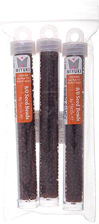 Miyuki Seed Beads Dark Topaz Transparent Matte - 22g Vials