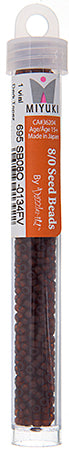 Miyuki Seed Beads Dark Topaz Transparent Matte - 22g Vials