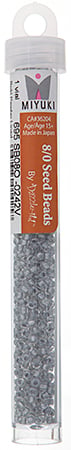 Miyuki Seed Beads Sparkling Pewter Lined Crystal - 22g Vials