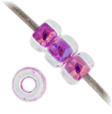 Miyuki Seed Beads Crystal/Magenta AB Lined - 22g Vials