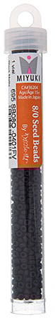 Miyuki Seed Beads Opaque Black Matte - 22g Vials