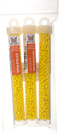 Miyuki Seed Beads Opaque Yellow - 22g Vials