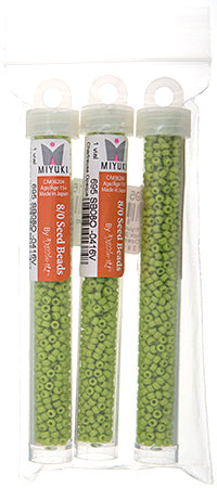 Miyuki Seed Beads Opaque Chartreuse - 22g Vials
