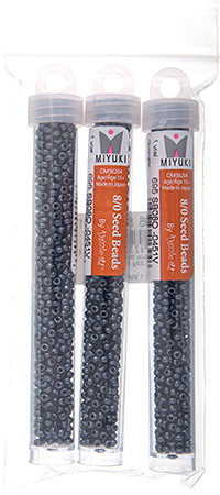 Miyuki Seed Beads Gunmetal - 22g Vials