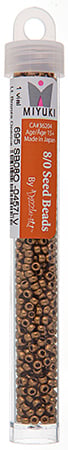 Miyuki Seed Beads Light Bronze Opaque Metallic - 22g Vials