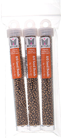 Miyuki Seed Beads Bronze Opaque Metallic - 22g Vials