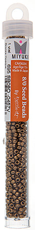 Miyuki Seed Beads Bronze Opaque Metallic - 22g Vials