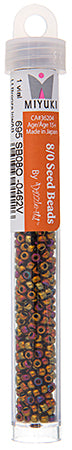 Miyuki Seed Beads Light Bronze Iris/AB Metallic - 22g Vials