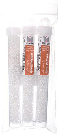 Miyuki Seed Beads Ceylon White Pearl - 22g Vials