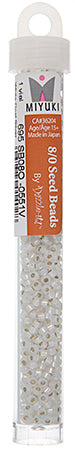 Miyuki Seed Beads White Opal Silver Lined - 22g Vials