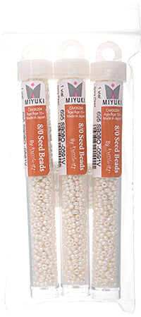 Miyuki Seed Beads Ceylon Ivory Pearl - 22g Vials