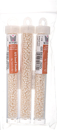 Miyuki Seed Beads Ceylon Antique Ivory Pearl - 22g Vials