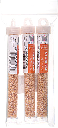 Miyuki Seed Beads Beige Glazed Luster - 22g Vials