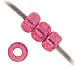 Miyuki Seed Beads Dark Rose Dyed Alabaster Silver Lined - 22g Vials