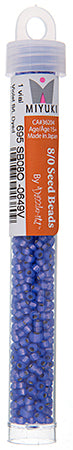 Miyuki Seed Beads Violet Silver Lined Dyed Alabaster - 22g Vials