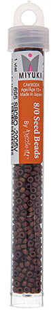 Miyuki Seed Beads Copper AB Matte Metallic - 22g Vials