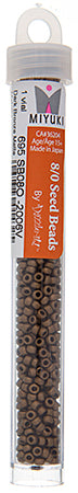 Miyuki Seed Beads Dark Bronze Matte Metallic - 22g Vials