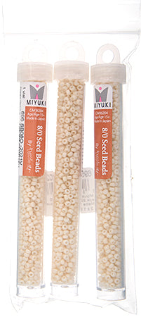 Miyuki Seed Beads Cream Opaque Matte - 22g Vials