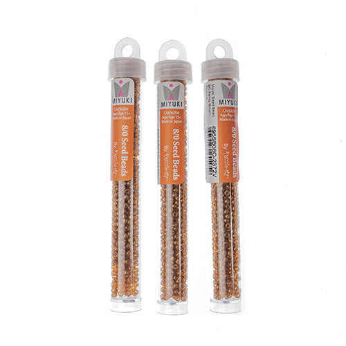 Miyuki Seed Beads Sandy Brown Opaque - 22g Vials