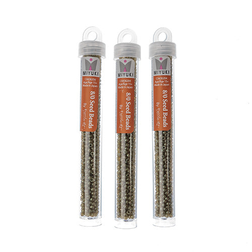 Miyuki Seed Beads Light Olive Green Opaque - 22g Vials