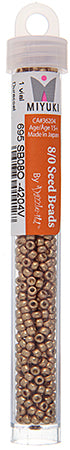 Miyuki Seed Bead 8/0 Duracoat Galvanized Champagne - 22g Vials