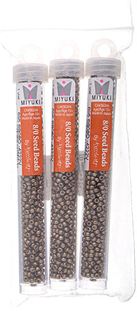 Miyuki Seed Beads Duracoat Galvanized Pewter - 22g Vials