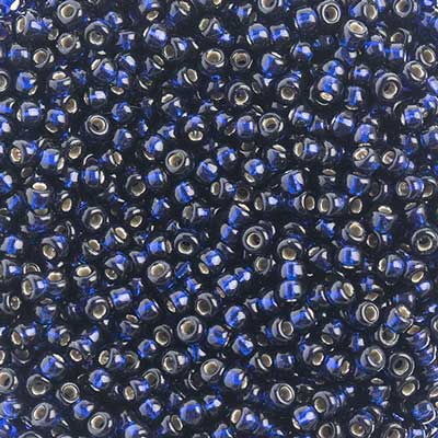 Miyuki Seed Bead Duracoat Silver Lined Navy Blue Dyed - 22g Vials
