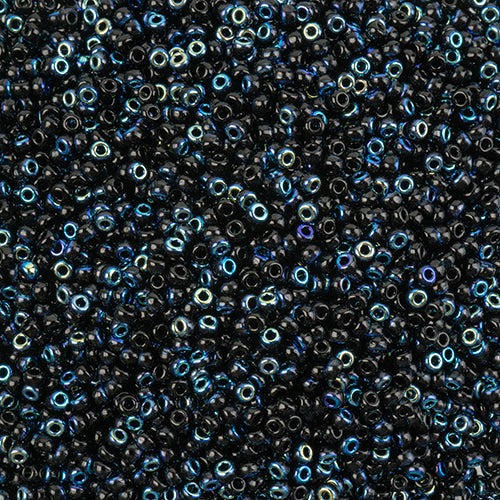 Miyuki Seed Bead 8/0 Black Aurora Borealis - 22g Vials