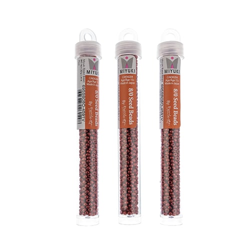Miyuki Seed Beads Metallic Lava Red - 22g Vials