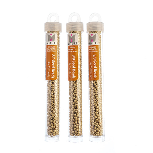 Miyuki Seed Beads Frosted Glazed/Rainbow Pearl Matte AB - 22g Vials