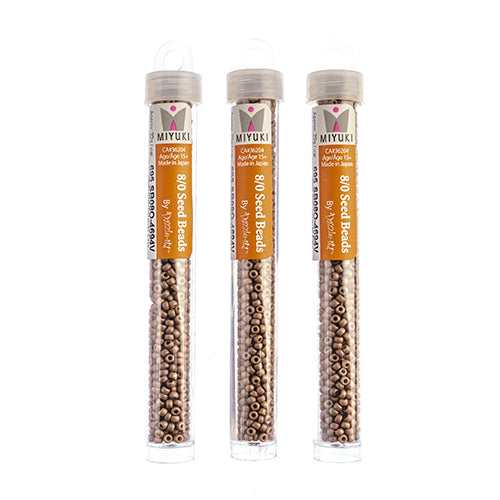 Miyuki Seed Beads Frosted Glazed/Rainbow Light Rose Matte AB - 22g Vials