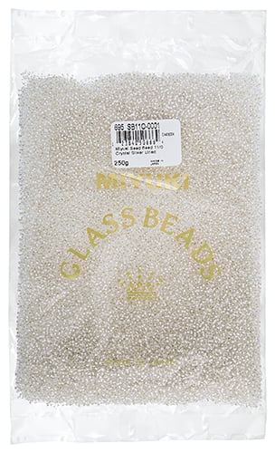 Miyuki Seed Beads Crystal Silver Lined 250g