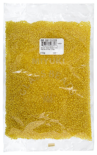 Miyuki Seed Beads Yellow Silver Lined 250g