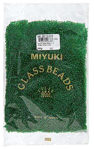 Miyuki Seed Beads Green Silver Lined 250g