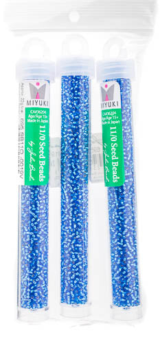 Miyuki Seed Bead 11/0 Sapphire Silver Lined - 22g Vials