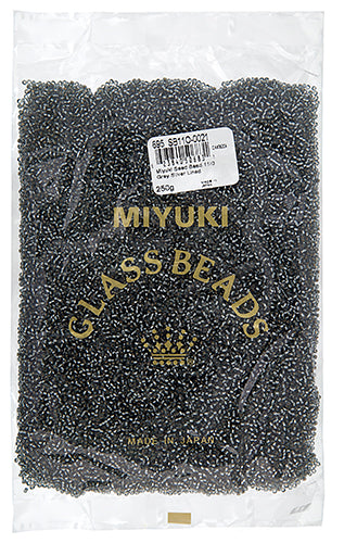 Miyuki Seed Bead 11/0 Grey Silver Lined 250g
